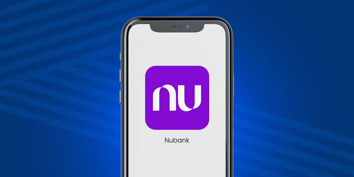 cellphone mockup nubank app