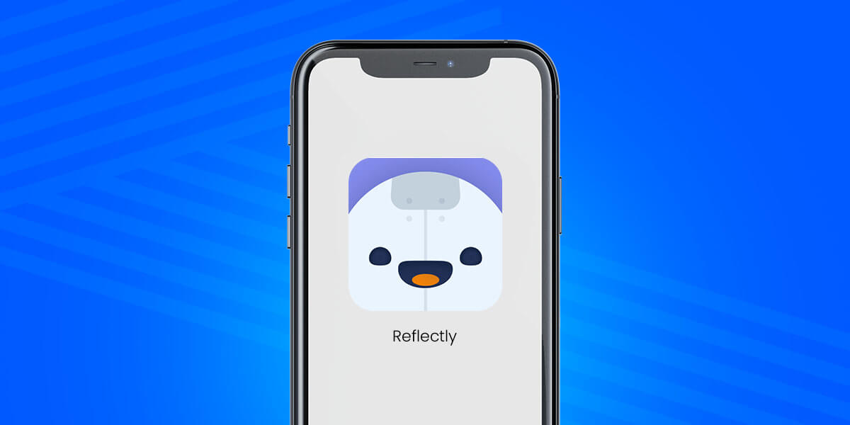 cellphone mockup reflectly app