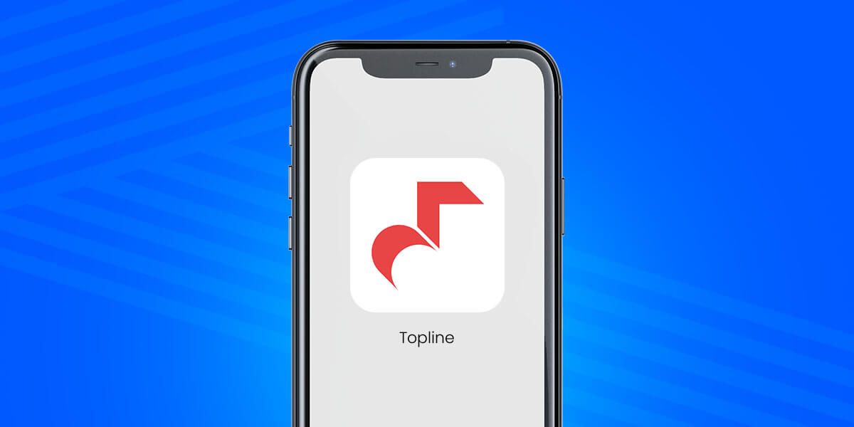 cellphone mockup topline app