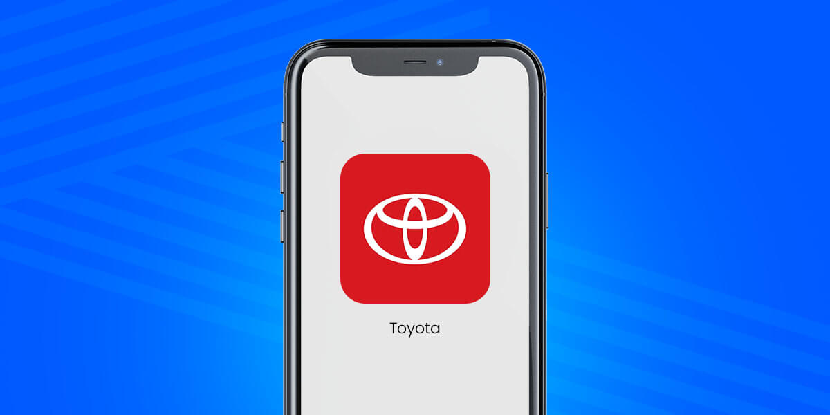 cellphone mockup toyota app