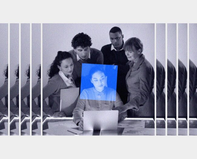 a staff augmentation team with three men and one woman